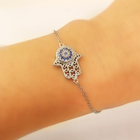 Buy Fatima's Hand Bracelet In Silver Online in India at Best Price -  Jewelslane